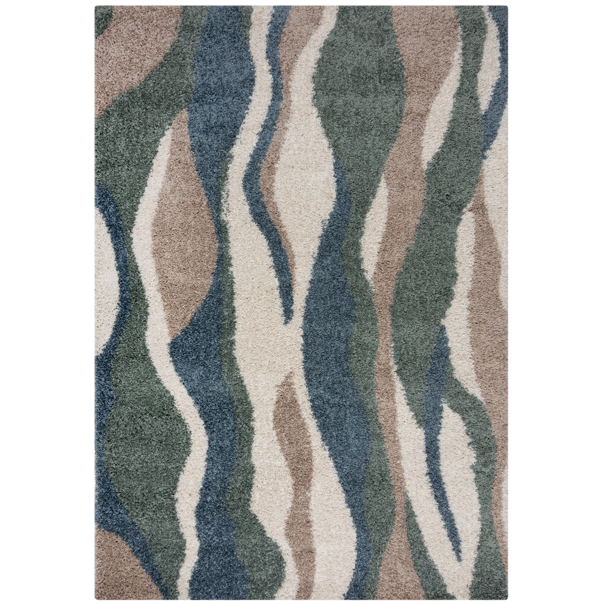 Flair Rugs, Kusový koberec Alta Stream Blue/Green, 120x170, modrá, obývacia izba