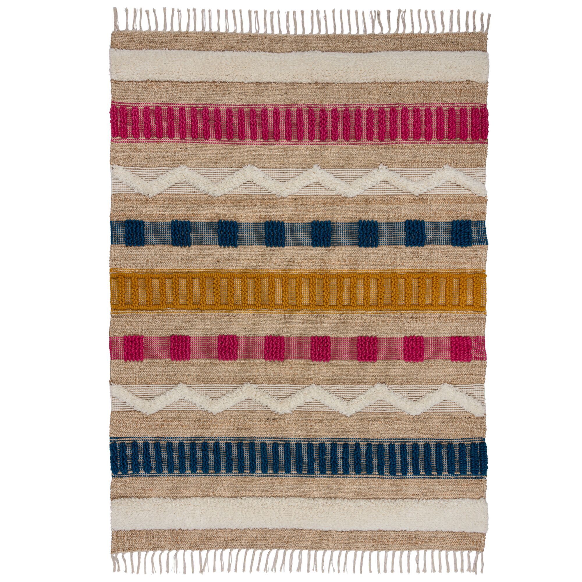 Flair Rugs, Kusový koberec Jubilant Medina Jute Natural/Multi, 120x170, viacfarebná, obývacia izba