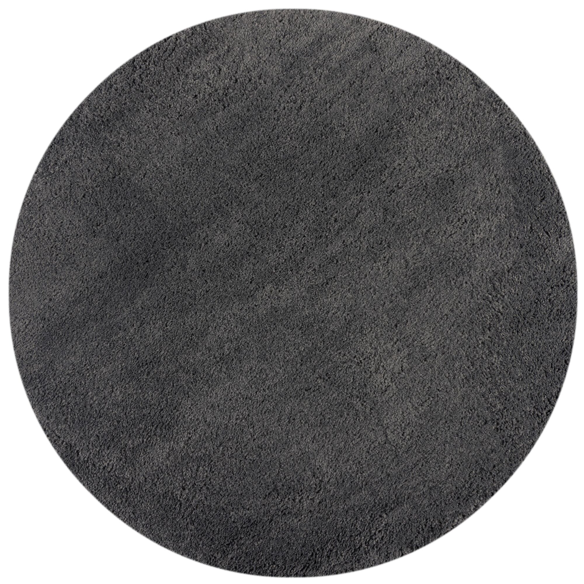 Flair Rugs, Kusový koberec Shaggy Teddy Charcoal kruh, 133x133 (priemer) kruh, šedá, detská izba