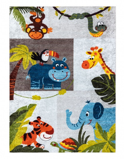 Dywany Łuszczów, Detský kusový koberec Junior 51858.802 Animals, 160x220, viacfarebná, detská izba