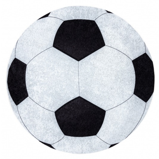 Dywany Łuszczów, Detský kusový koberec Junior 51553.802 Football, 160x160 (priemer) kruh, viacfarebná, detská izba