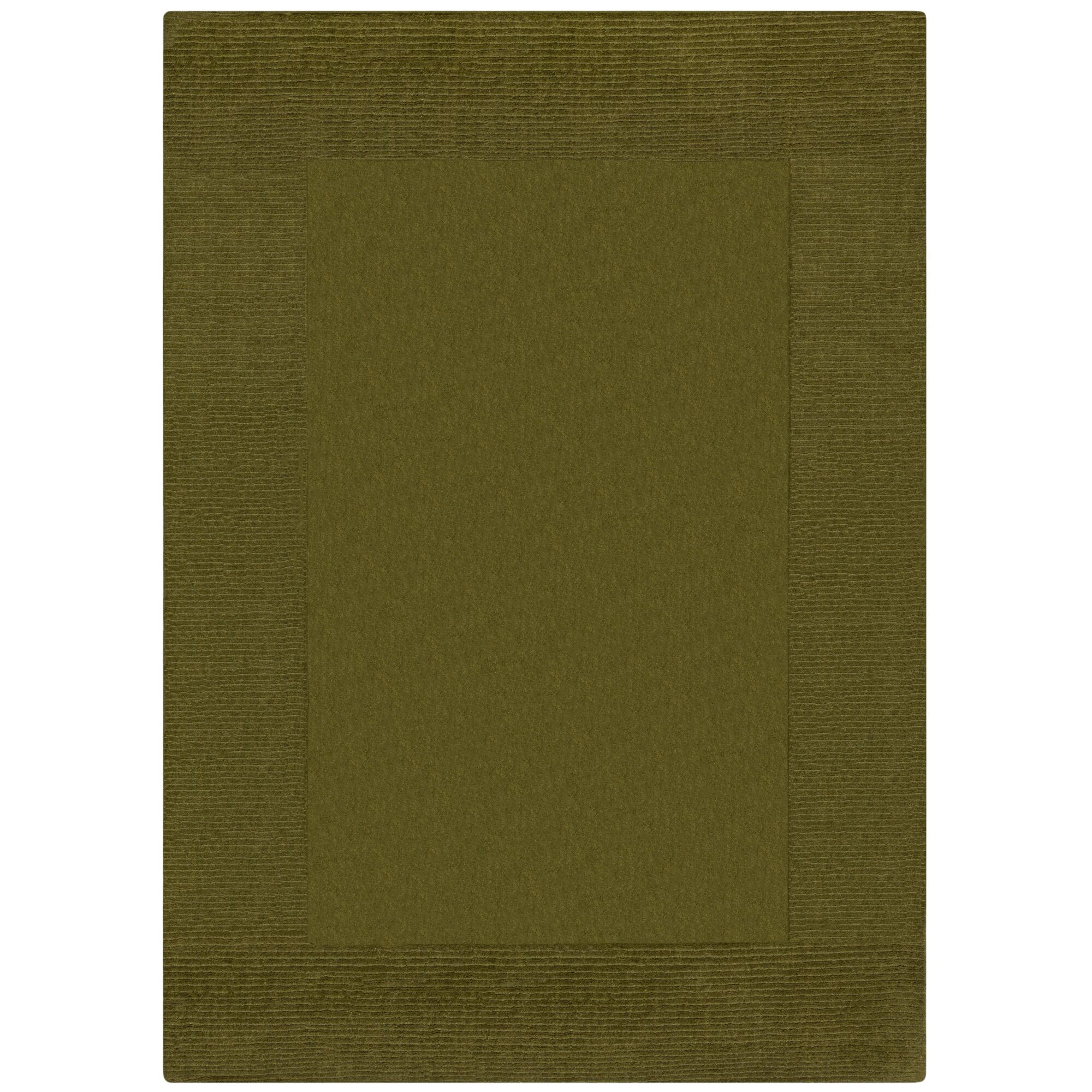 Flair Rugs, Kusový ručne tkaný koberec Tuscany Textured Wool Border Green, 160x230, zelená, obývacia izba