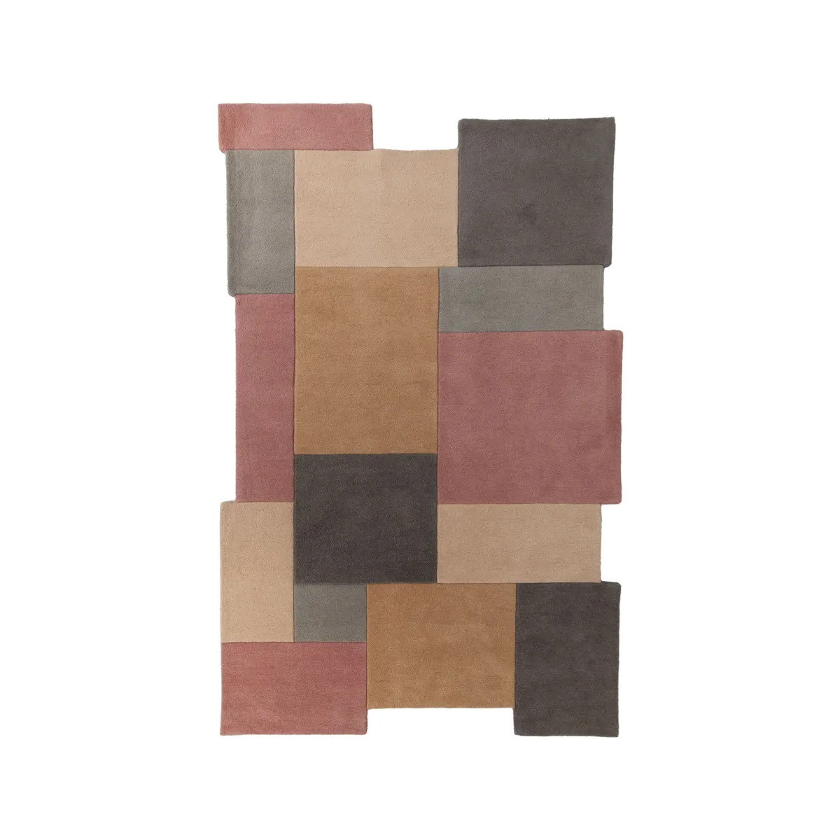 Ručne všívaný kusový koberec Abstract Collage Pastel