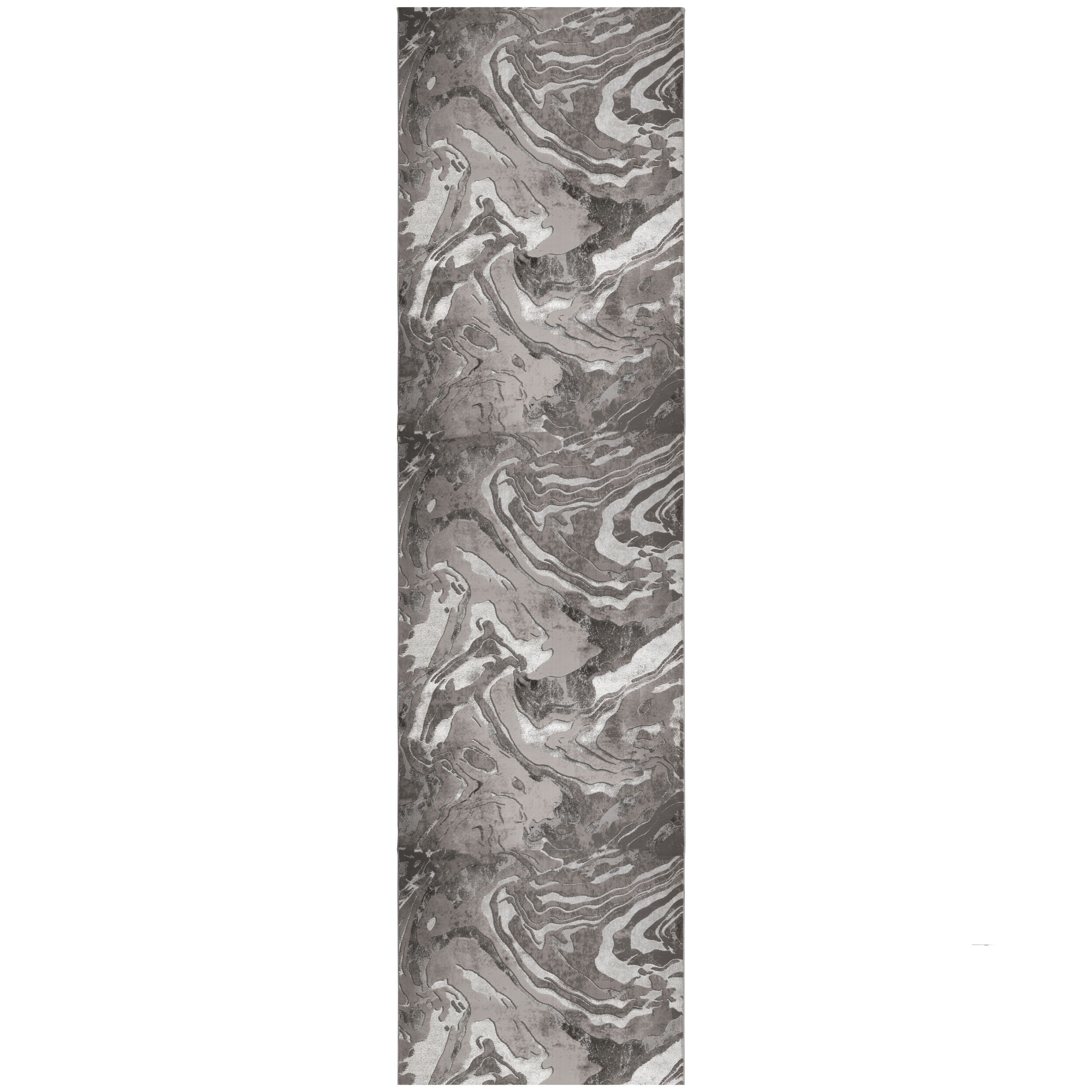 Behúň Eris Marbled Silver - 80x300 cm Flair Rugs koberce 