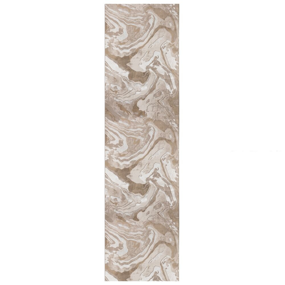 Flair Rugs, Behúň Eris Marbled Natural, 60x230, béžová, chodba / predsieň