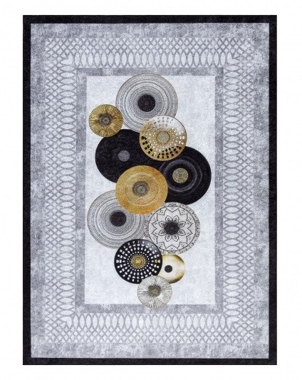 Dywany Łuszczów, Kusový koberec Miro 51130.807 Circles grey, 80x150, šedá, chodba / predsieň