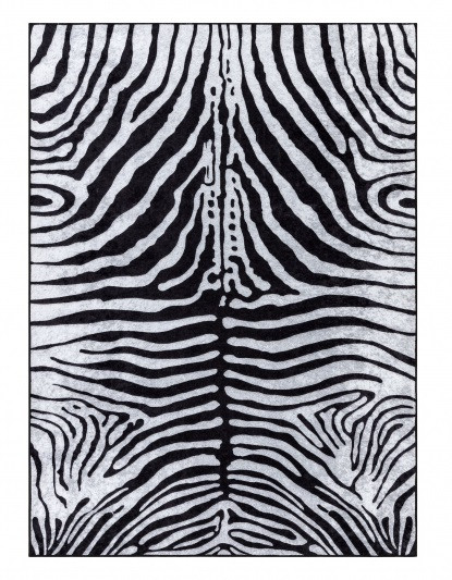 Dywany Łuszczów, Kusový koberec Miro 51331.803 Zebra black / white, 80x150, čiernobiela, chodba / predsieň