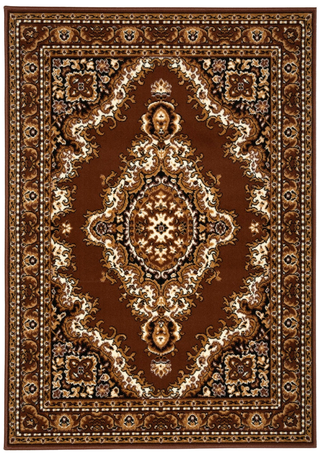 Alfa Carpets, Kusový koberec TEHERAN T-102 brown, 160x230, hnedá, chodba / predsieň