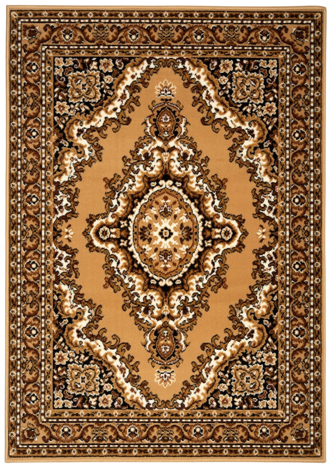 Alfa Carpets, Kusový koberec TEHERAN T-102 beige, 160x230, béžová, chodba / predsieň