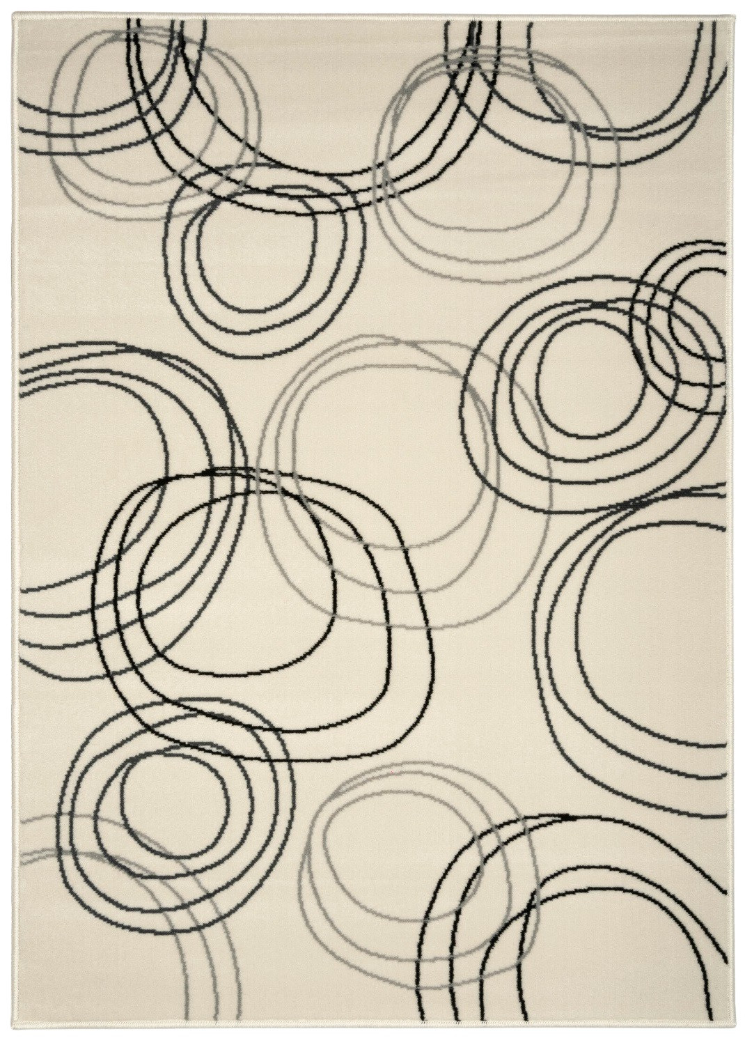 Alfa Carpets, TRHÁK: Kusový koberec Circles cream, 160x230, béžová, chodba / predsieň