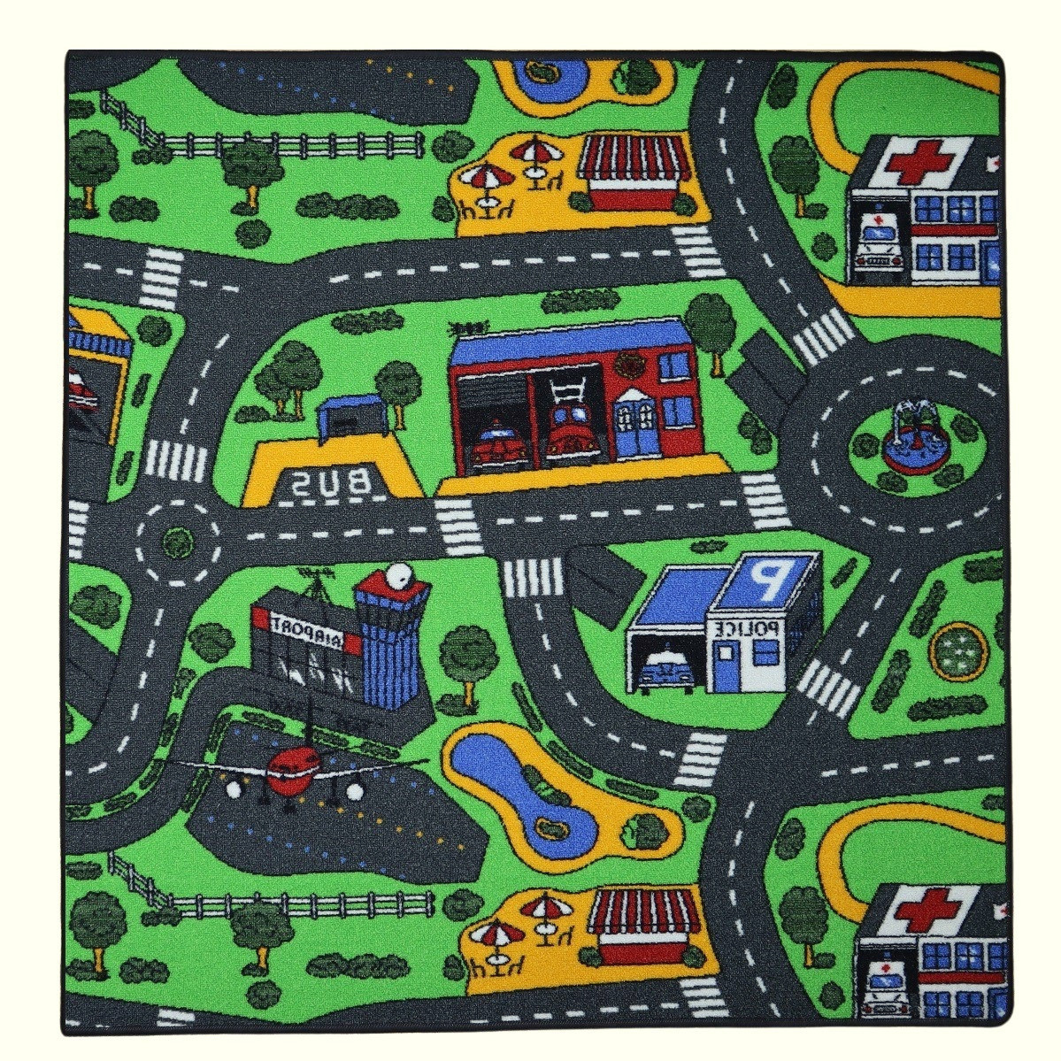 Detský kusový koberec City life štvorec - 60x60 cm Vopi koberce 