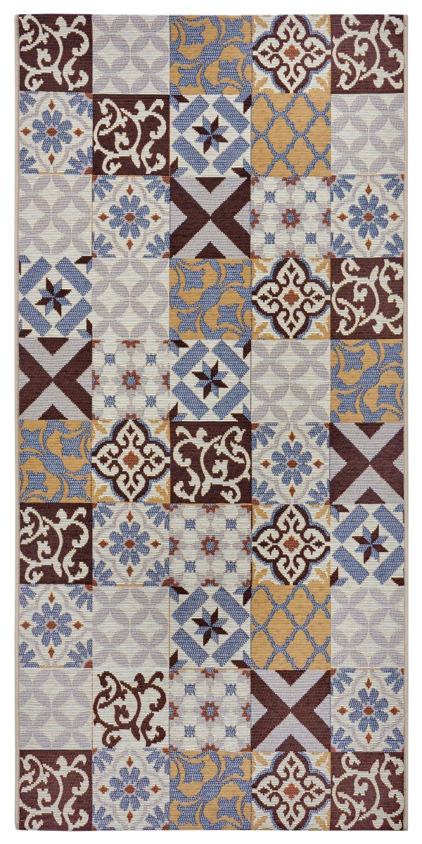 Behúň Cappuccino 105881 Mosaik Brown Multicolored - 75x150 cm Hanse Home Collection koberce 