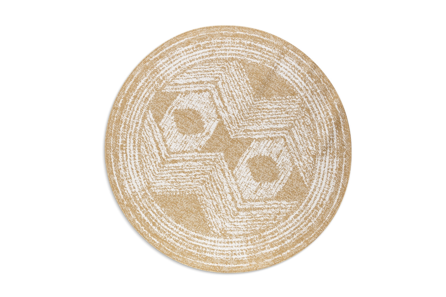 Kusový koberec Gemini 106032 Ochre kruh z kolekcie Elle – na von aj na doma - 100x100 (priemer) kruh cm ELLE Decoration koberce 