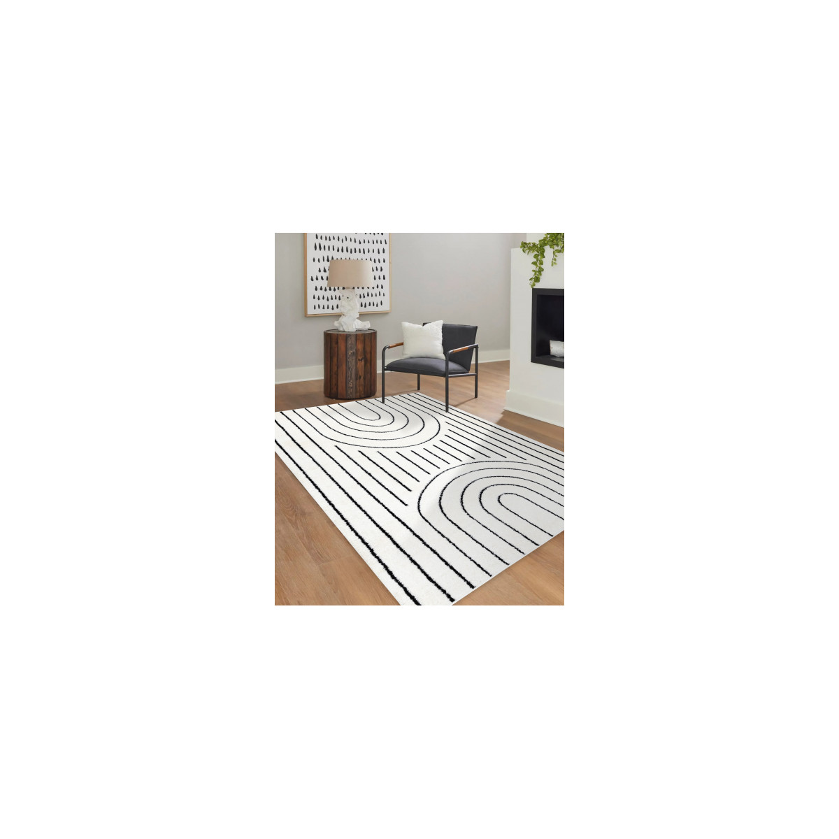 AKCIA: 120x170 cm Kusový koberec Mode 8494 geometric cream/black