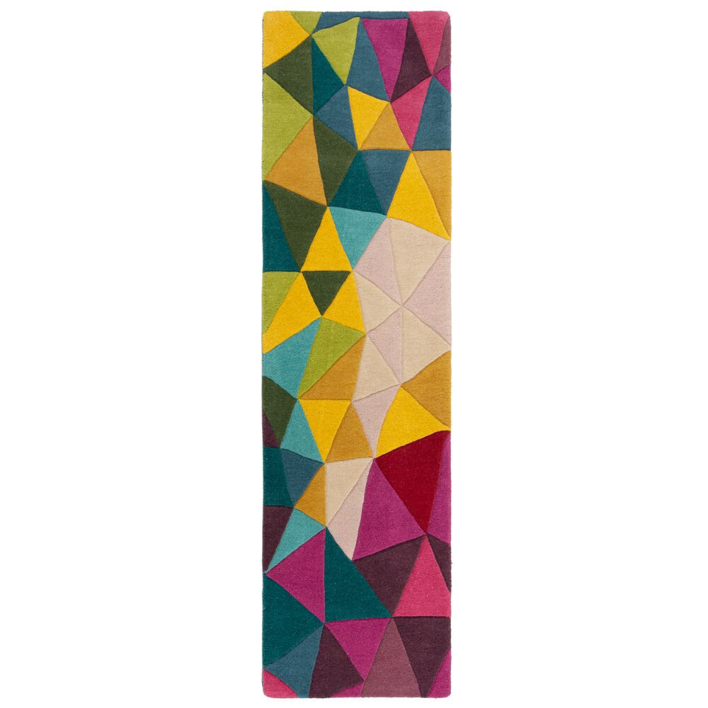 Flair Rugs, Ručne všívaný behúň Illusion Falmouth Multi, 60x230, viacfarebná, chodba / predsieň