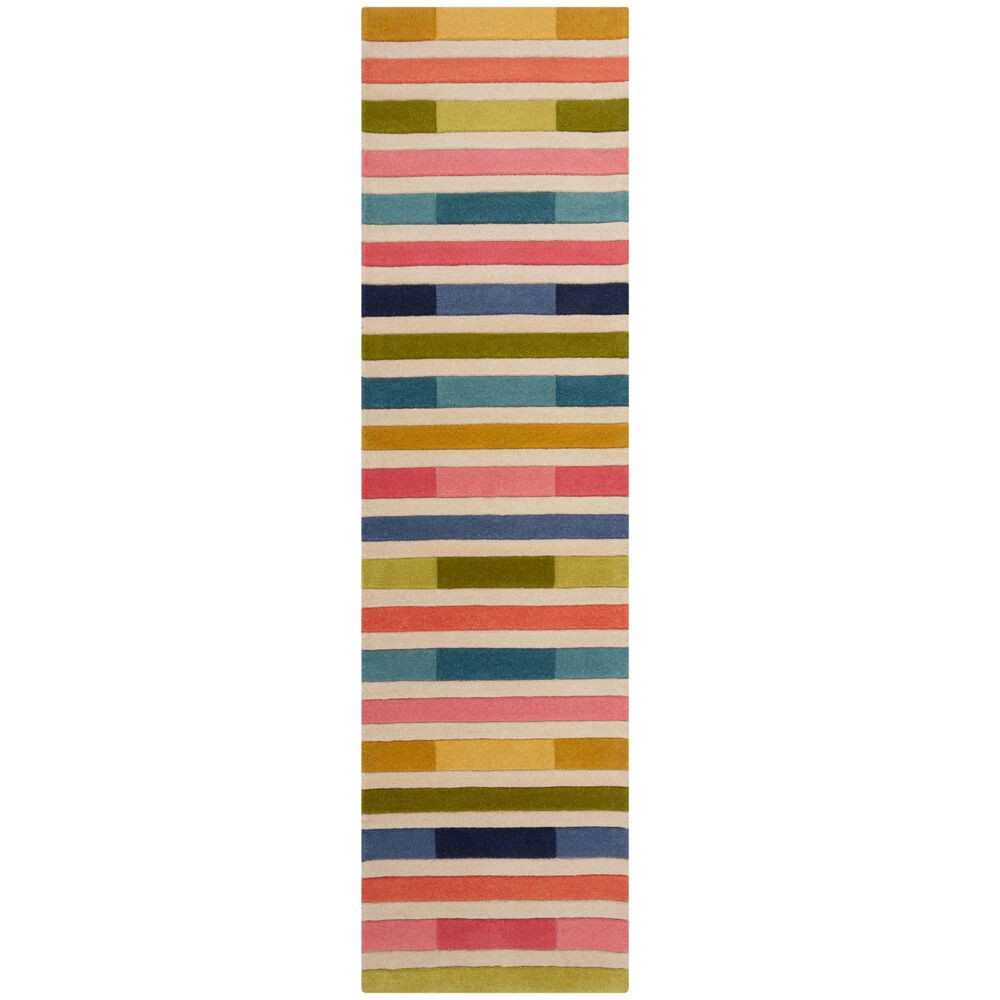 Flair Rugs, Ručne všívaný behúň Illusion Piano Pink/Multi, 60x230, viacfarebná, chodba / predsieň