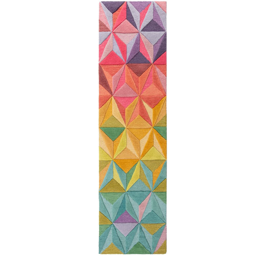 Flair Rugs, Ručne všívaný behúň Illusion Reverie Multi, 60x230, viacfarebná, chodba / predsieň