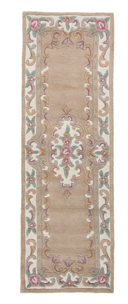 Flair Rugs, Ručne všívaný behúň Lotus premium Fawn, 67x210, béžová, chodba / predsieň