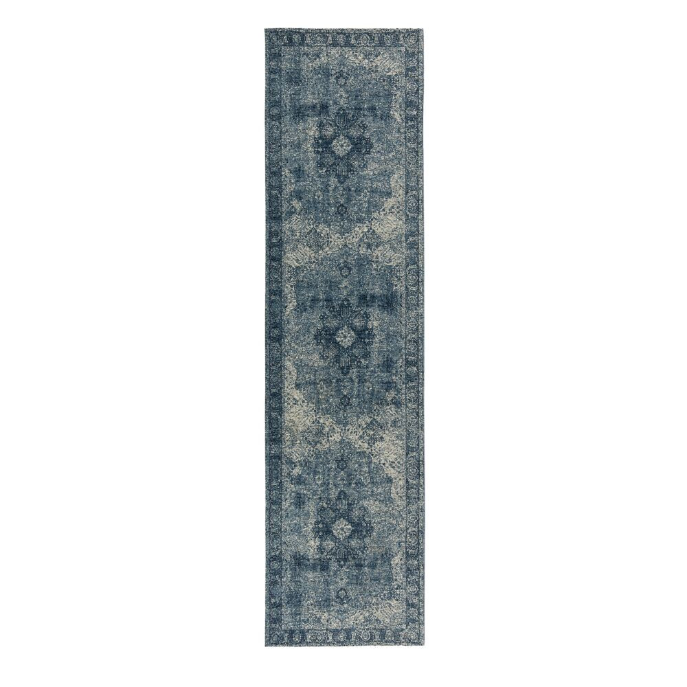 Flair Rugs, Behúň Manhattan Antique Blue, 60x230, modrá, chodba / predsieň