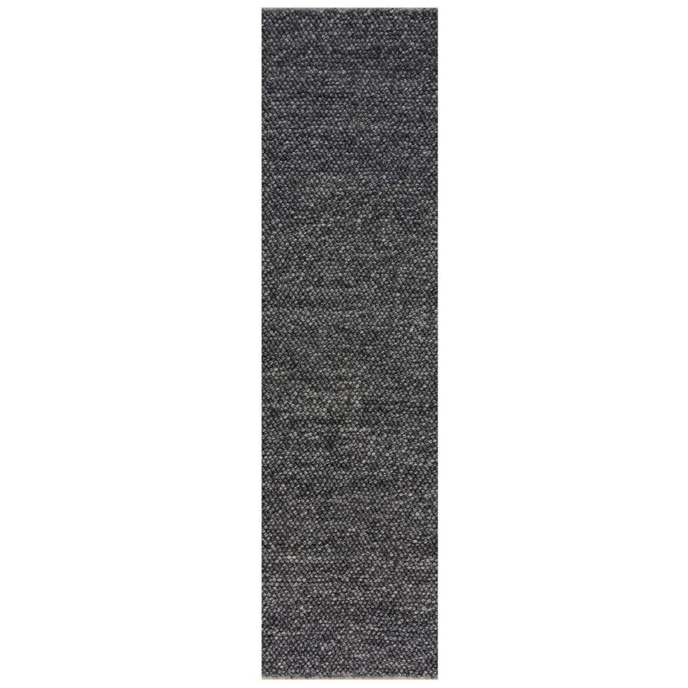 Flair Rugs, Ručne tkaný behúň Minerals Dark Grey, 60x230, šedá, chodba / predsieň