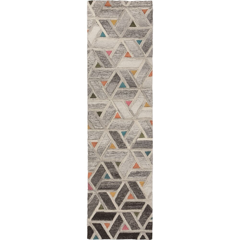 Flair Rugs, Behúň Moda River Grey/Multi, 60x230, viacfarebná, chodba / predsieň