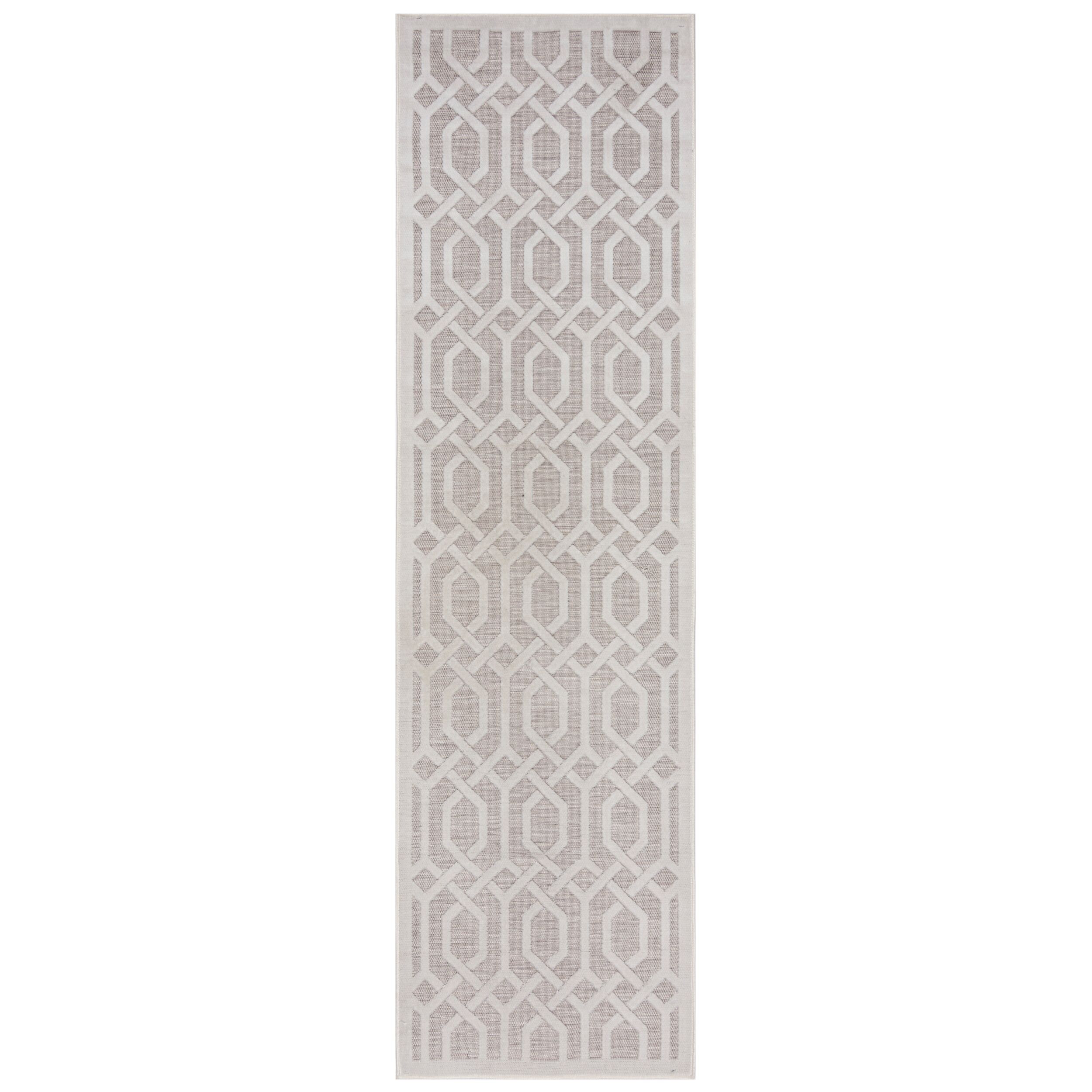 Flair Rugs, Behúň Piatto Mondo Natural – na von aj na doma, 66x230, béžová, chodba / predsieň