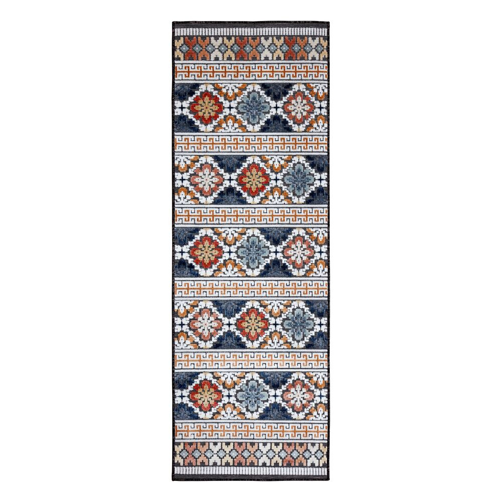 Flair Rugs, Behúň Plaza Aster Navy – na von aj na doma, 80x230, viacfarebná, chodba / predsieň