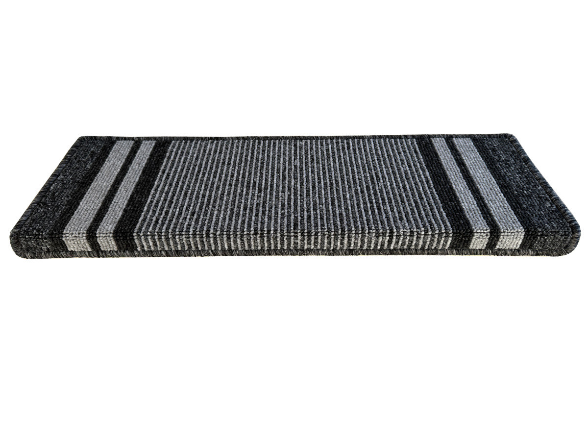 Nášľapy na schody Gandia sivý obdĺžnik, samolepiaci - 25x80 obdĺžnik (rozmer vrátane ohybu) Vopi koberce 