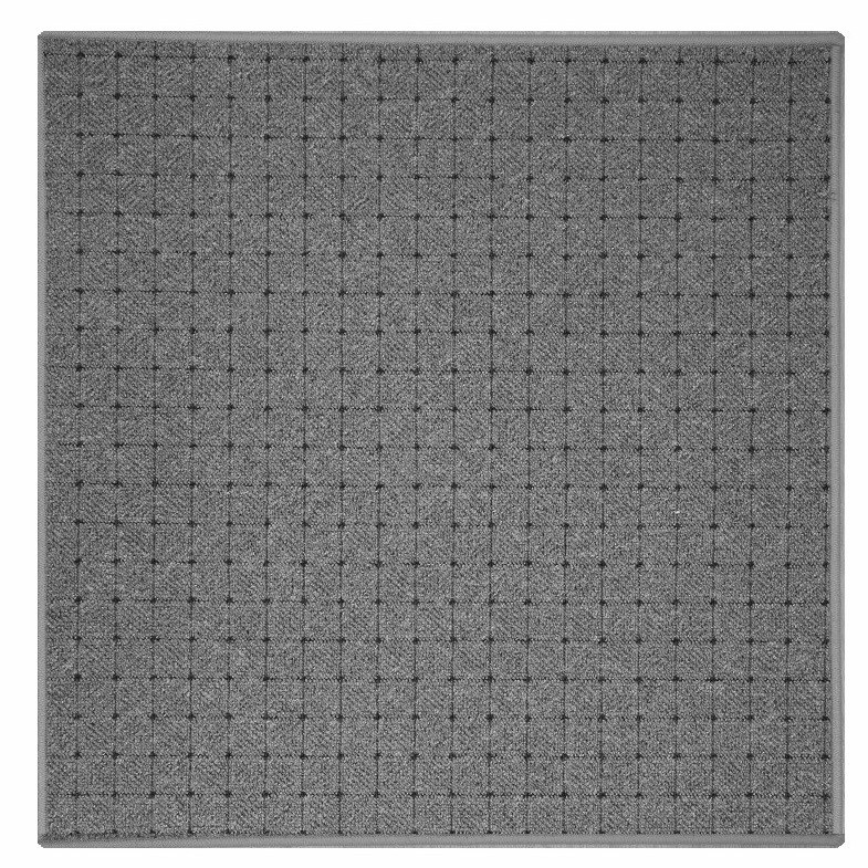 Kusový koberec Udinese sivý štvorec - 100x100 cm Vopi koberce 