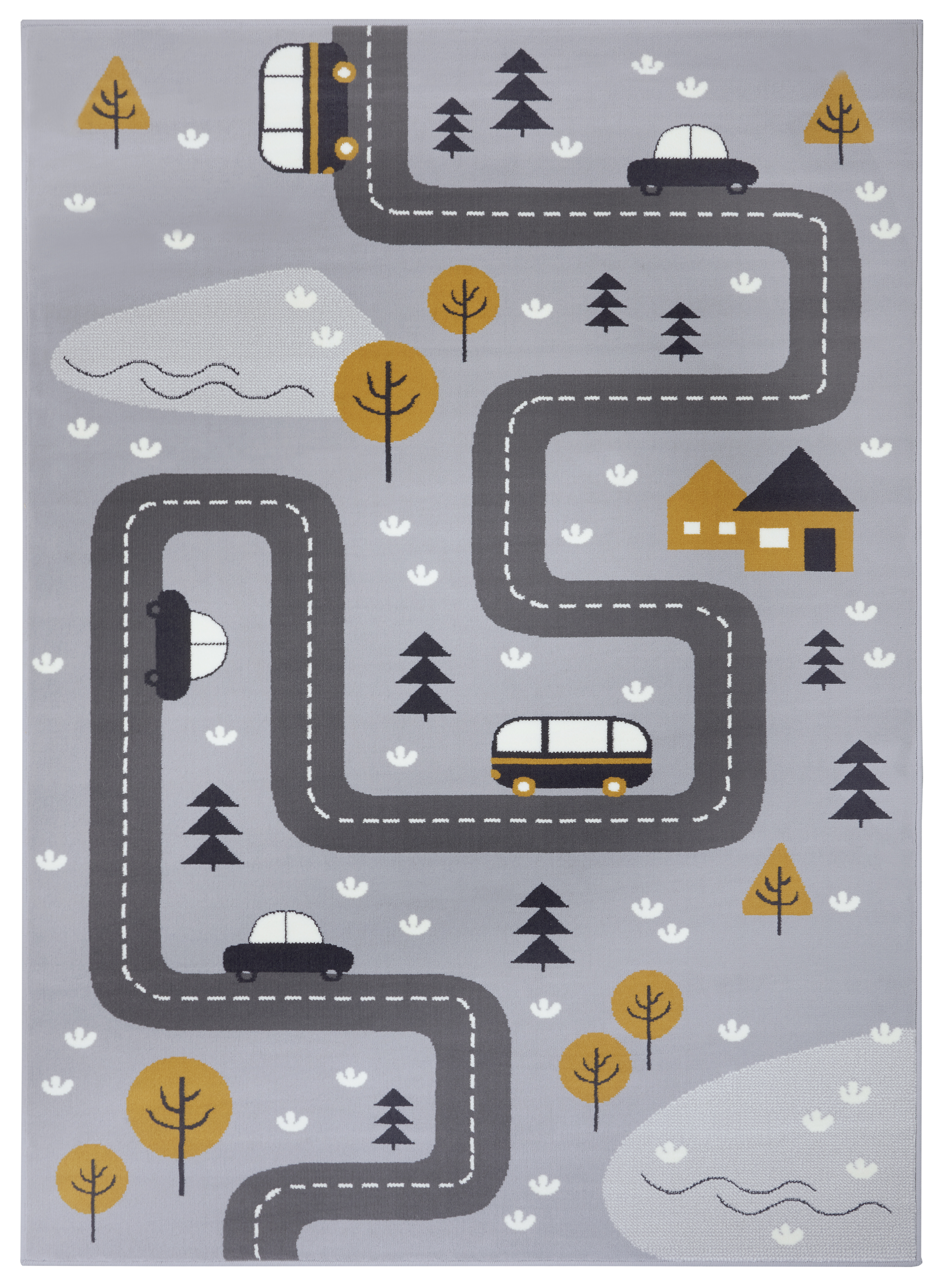 Hanse Home, DOPREDAJ: 160x220 cm Detský koberec Adventures 104535 Grey/mustard, 160x220, šedá, detská izba