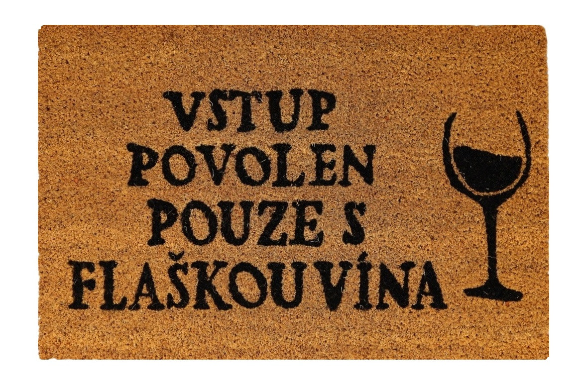 Trade Concept, Rohožka Kokos Flaška vína - na von aj na doma, 40x60, hnedá, chodba / predsieň