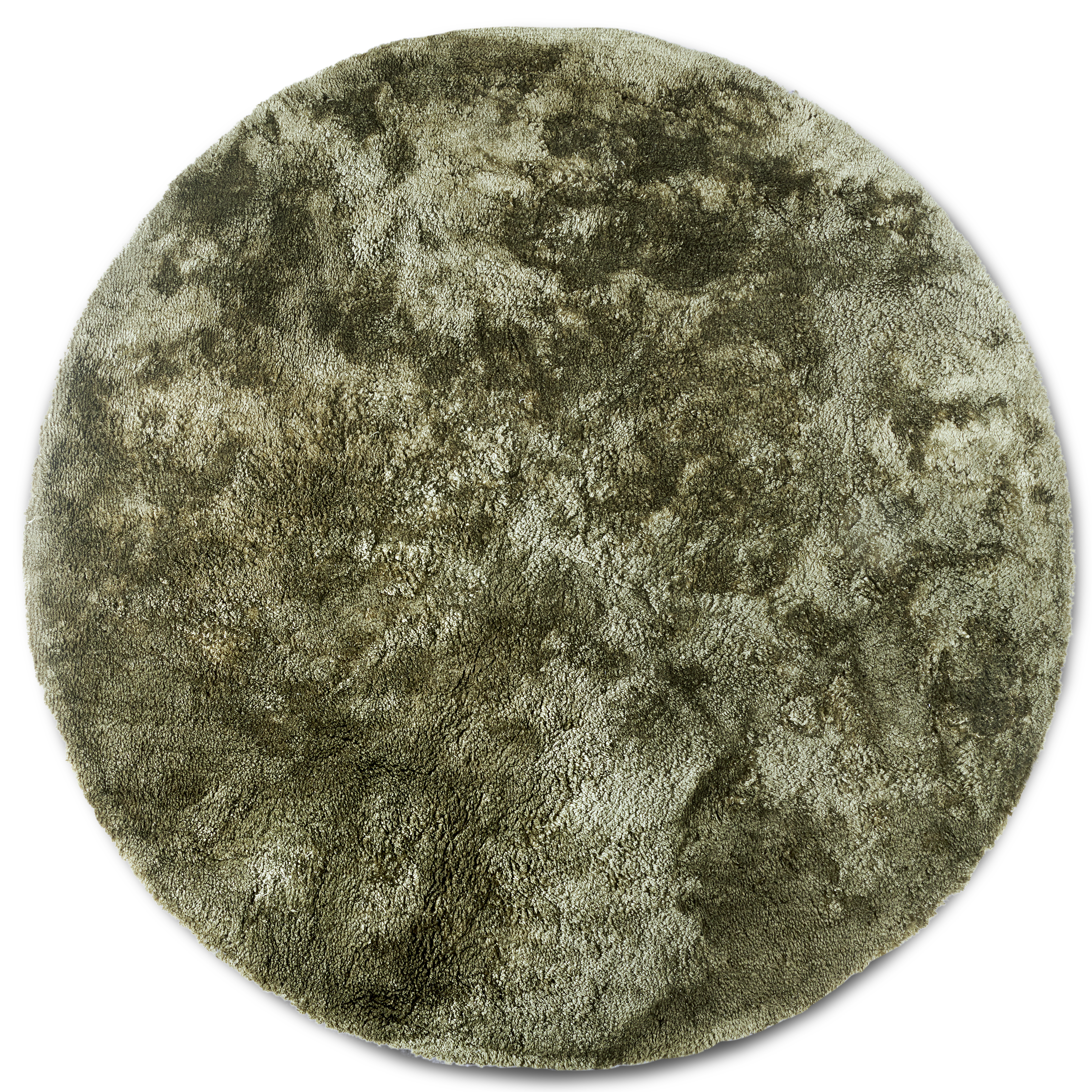 ELLE Decoration, Kusový koberec Cosy 106109 Green kruh z kolekcie Elle, 200x200 (priemer) kruh, zelená, obývacia izba