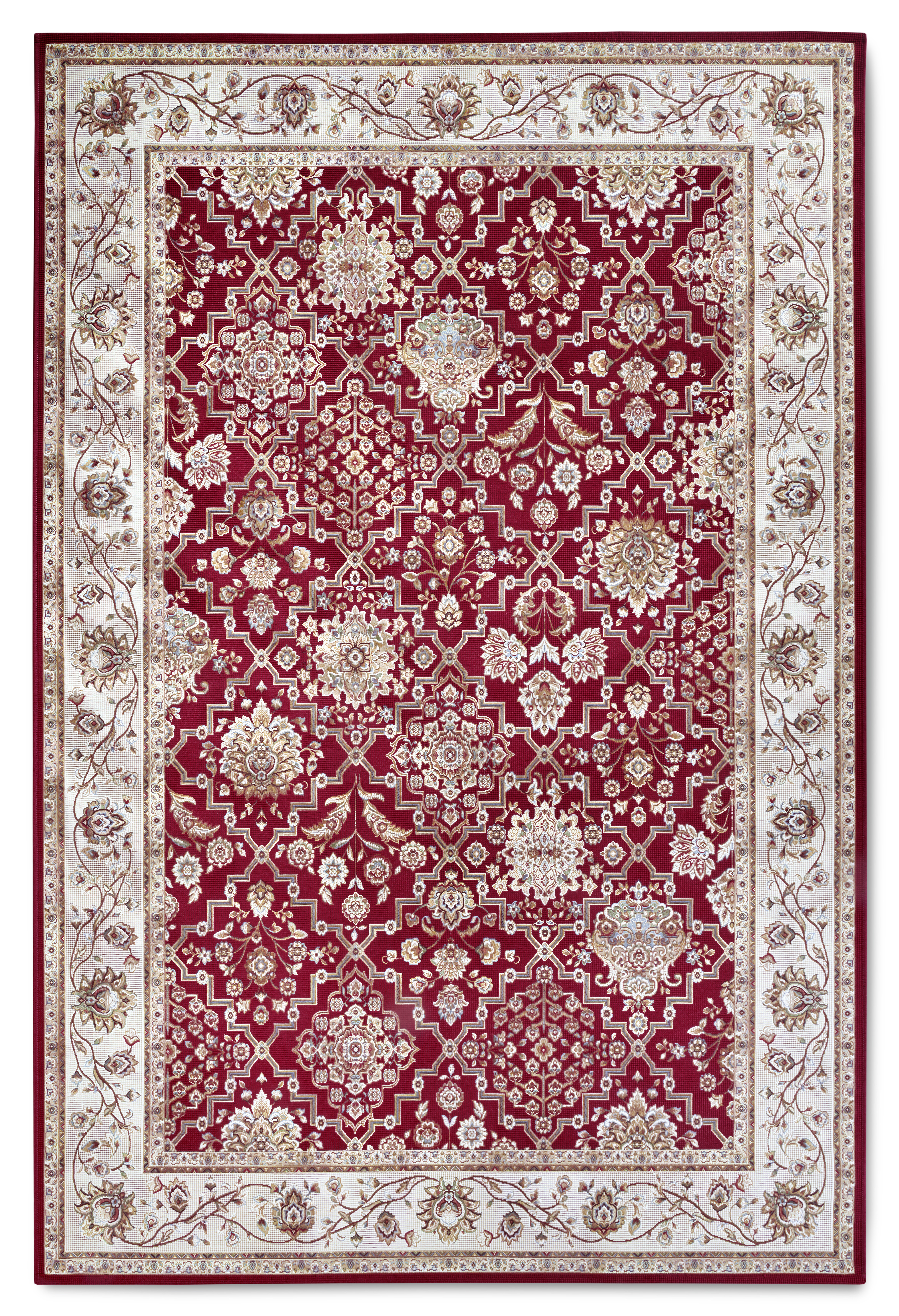 Villeroy & Boch, Kusový koberec Villeroy & Boch 106057 Red, Cream – na von aj na doma, 160x235, červená, chodba / predsieň
