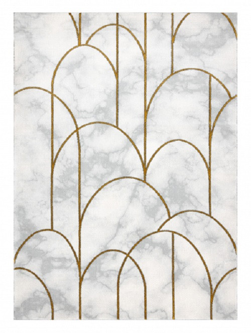 Dywany Łuszczów, AKCIA: 80x150 cm Kusový koberec Emerald 1016 cream and gold, biela, kancelária