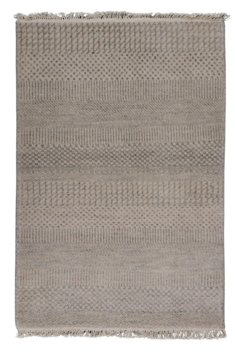 Mujkoberec Original, Ručne viazaný indický koberec Sirsa DC-1, 60x90, béžová, obývacia izba