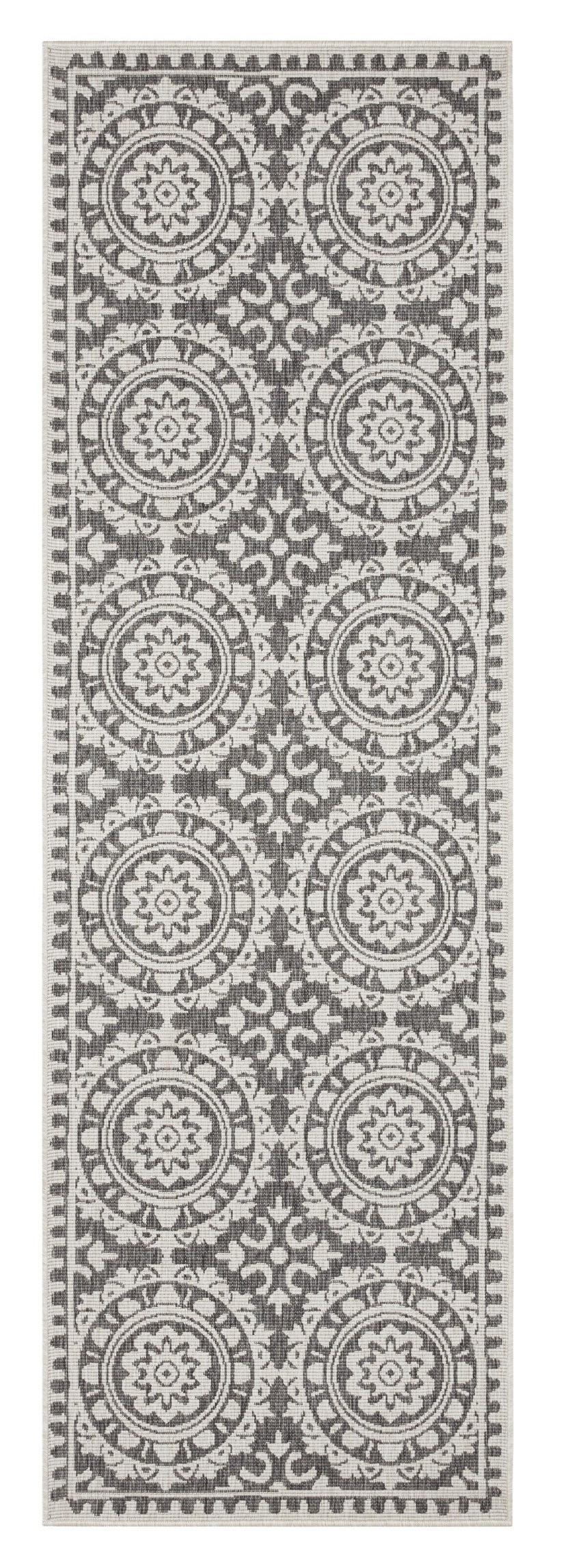 Hanse Home, Behúň Twin Supreme 104128 Grey / Cream – na von aj na doma, 80x250, šedá, chodba / predsieň