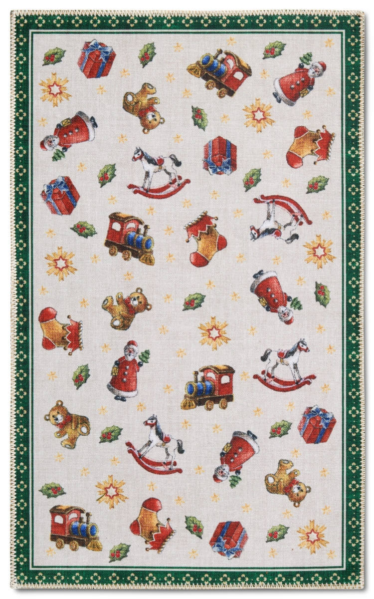 Villeroy & Boch, Kusový koberec Villeroy & Boch Toy's delight s potlačou 106193 Green, Multicolor, 50x80, zelená, obývacia izba