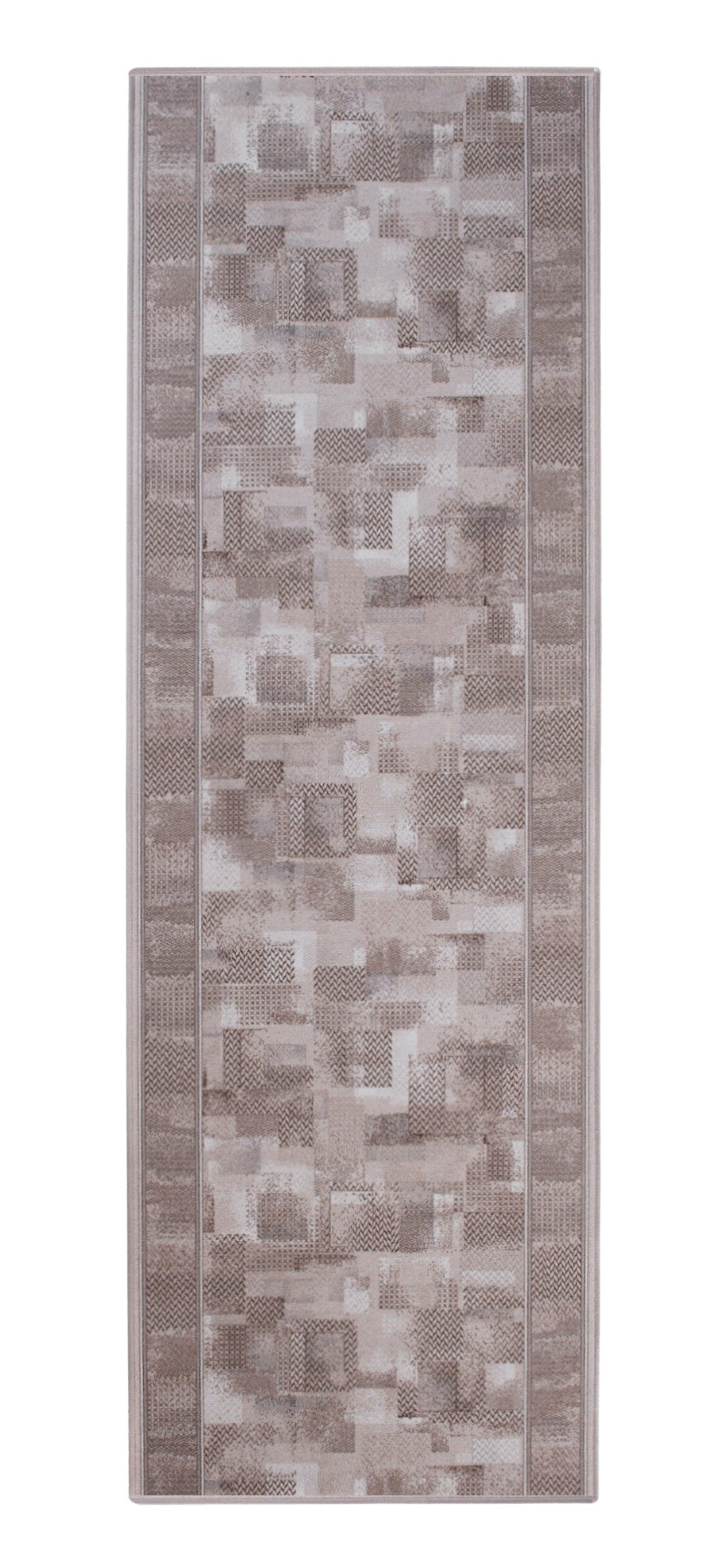 Associated Weavers, Protišmykový behúň na mieru Tribe 37 Khaki, šíre 67 cm, hnedá, chodba / predsieň