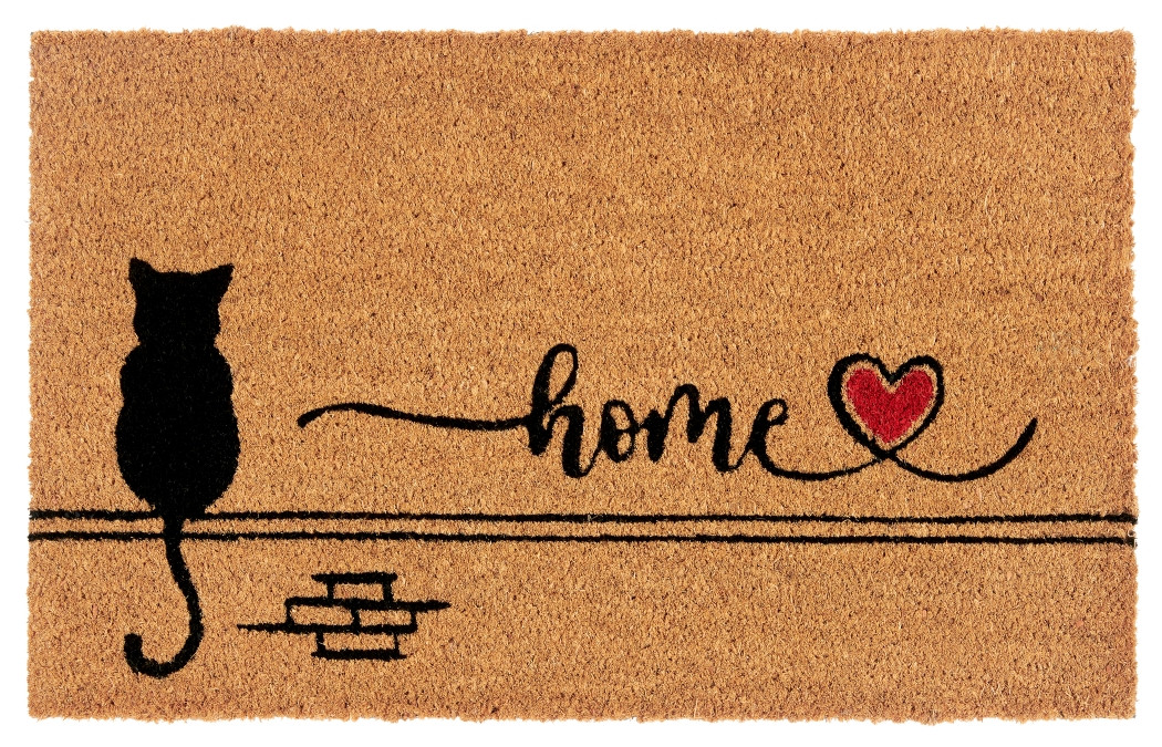 Hanse Home, Rohožka Mačka 106200 - na von aj na doma, 40x70, hnedá, chodba / predsieň