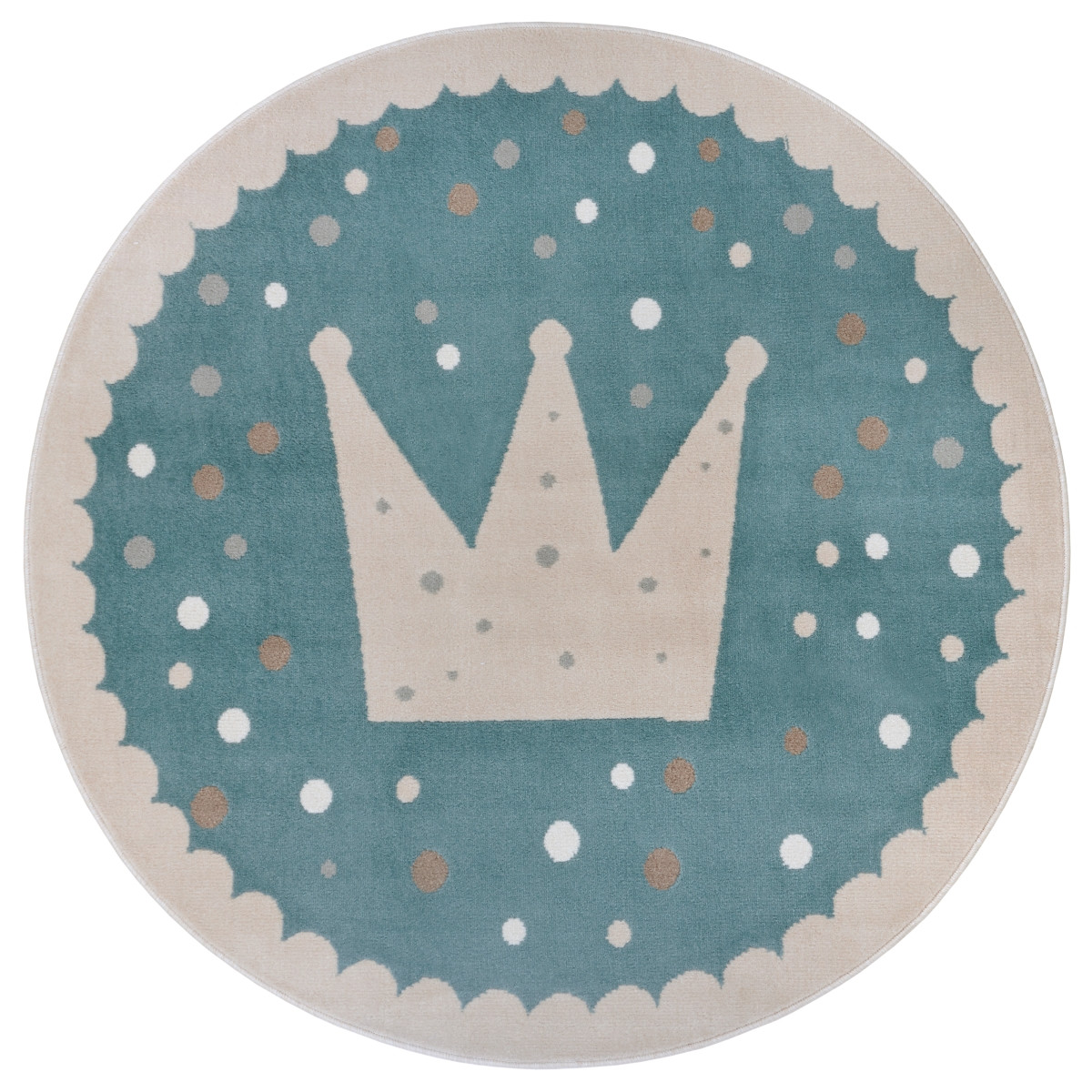 Hanse Home, Detský koberček Adventures 105970 Cream Blue kruh, 100x100 (priemer) kruh, modrá, detská izba