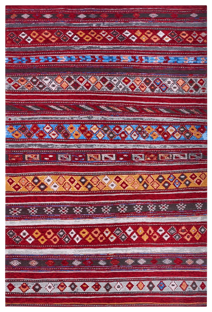 Hanse Home, Kusový koberec Gobelin 105870 Dark Red Multicolored, 120x180, červená, obývacia izba