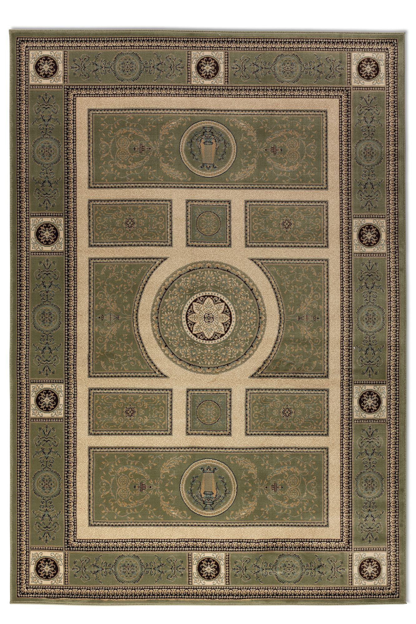 Hanse Home, Kusový koberec Herat 105991 Green Cream, 120x170, zelená, chodba / predsieň