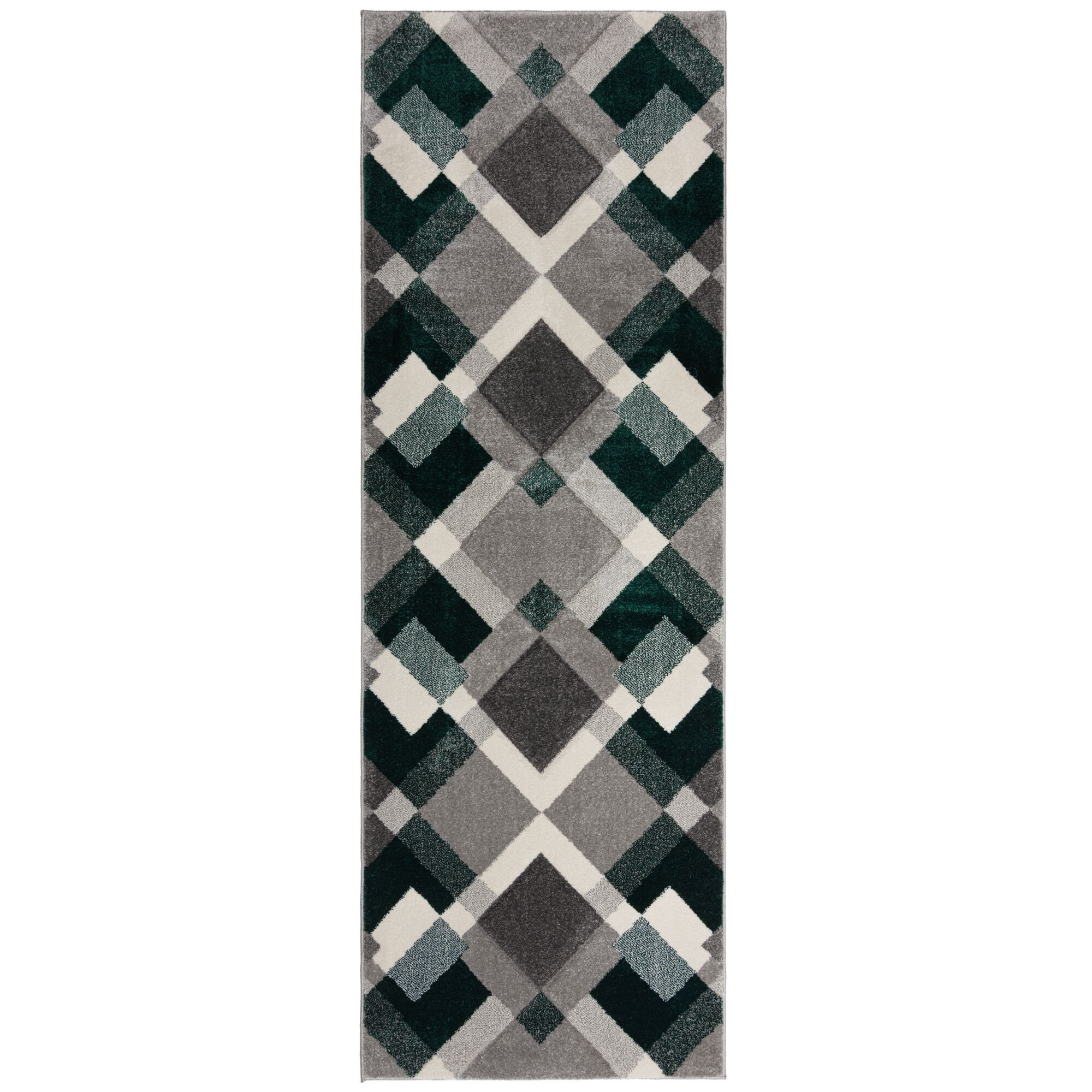 Flair Rugs, Behúň Hand Carved Nimbus Green, 80x230, zelená, kancelária