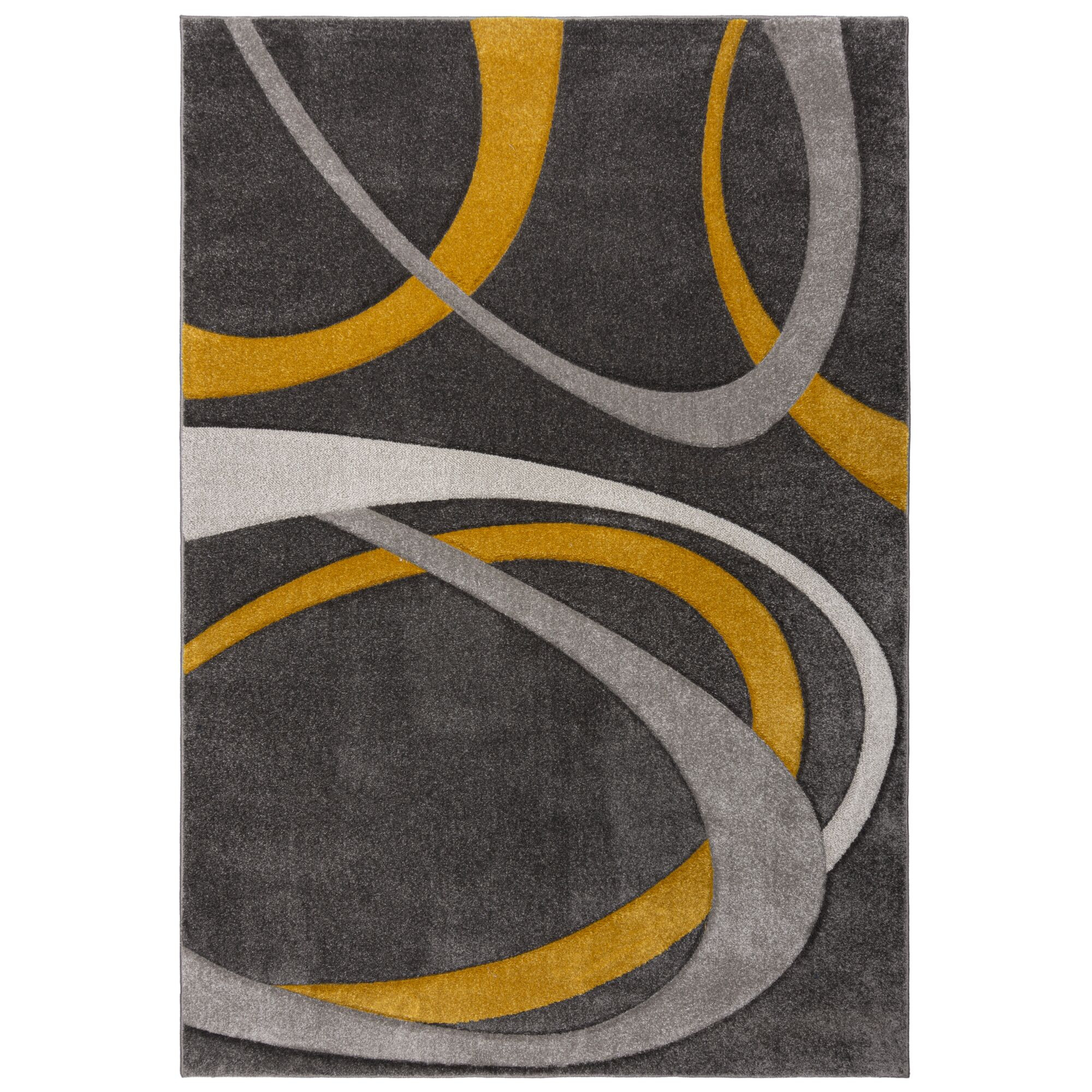 Flair Rugs, Kusový koberec Hand Carved Elude Orb Ochre, 160x230, žltá, kancelária