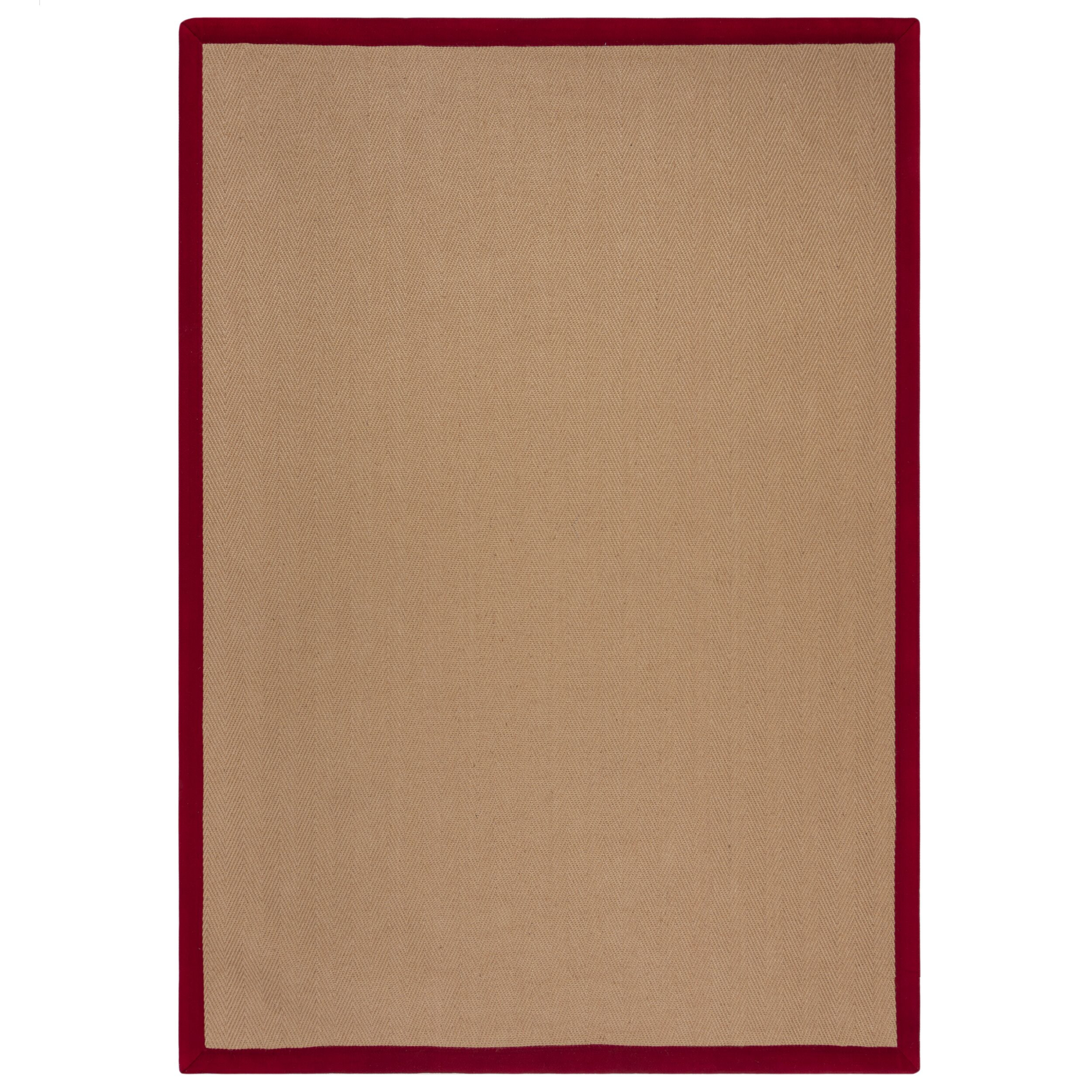 Flair Rugs, Kusový koberec Herringbone Border Kira Red, 120x170, béžová, chodba / predsieň