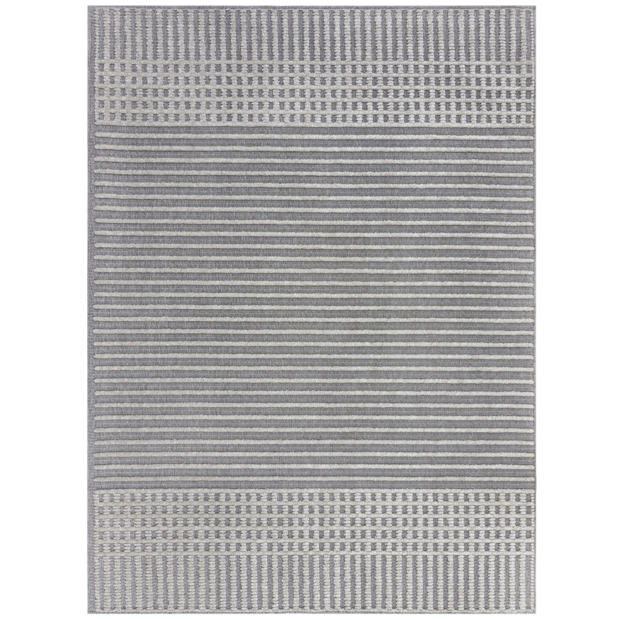 Flair Rugs, Kusový koberec Verve Elton Stripe Grey, 200x320, šedá, chodba / predsieň