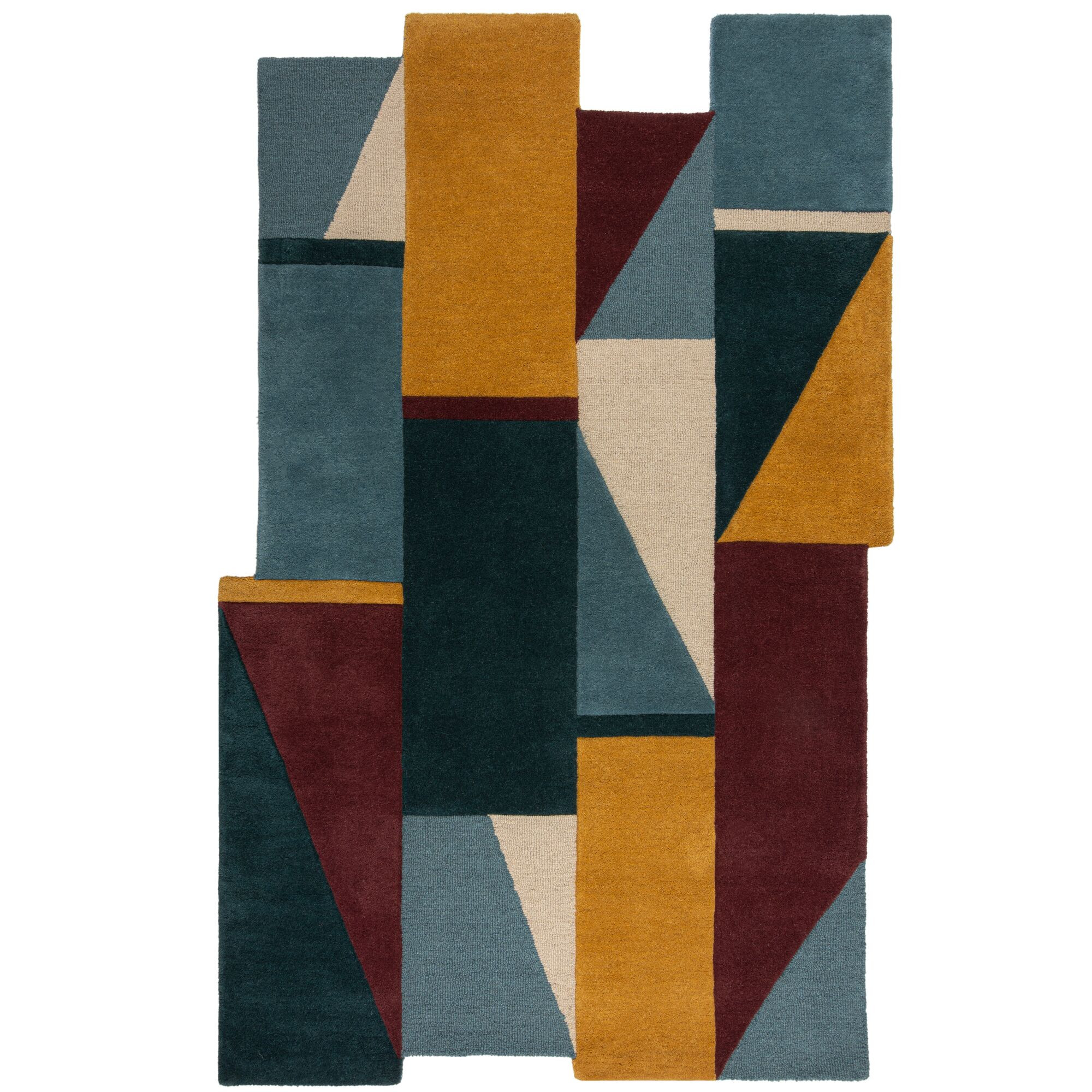 Flair Rugs, Ručne všívaný kusový koberec Abstract Shuffle Shaped Multi, 200x290, viacfarebná, chodba / predsieň