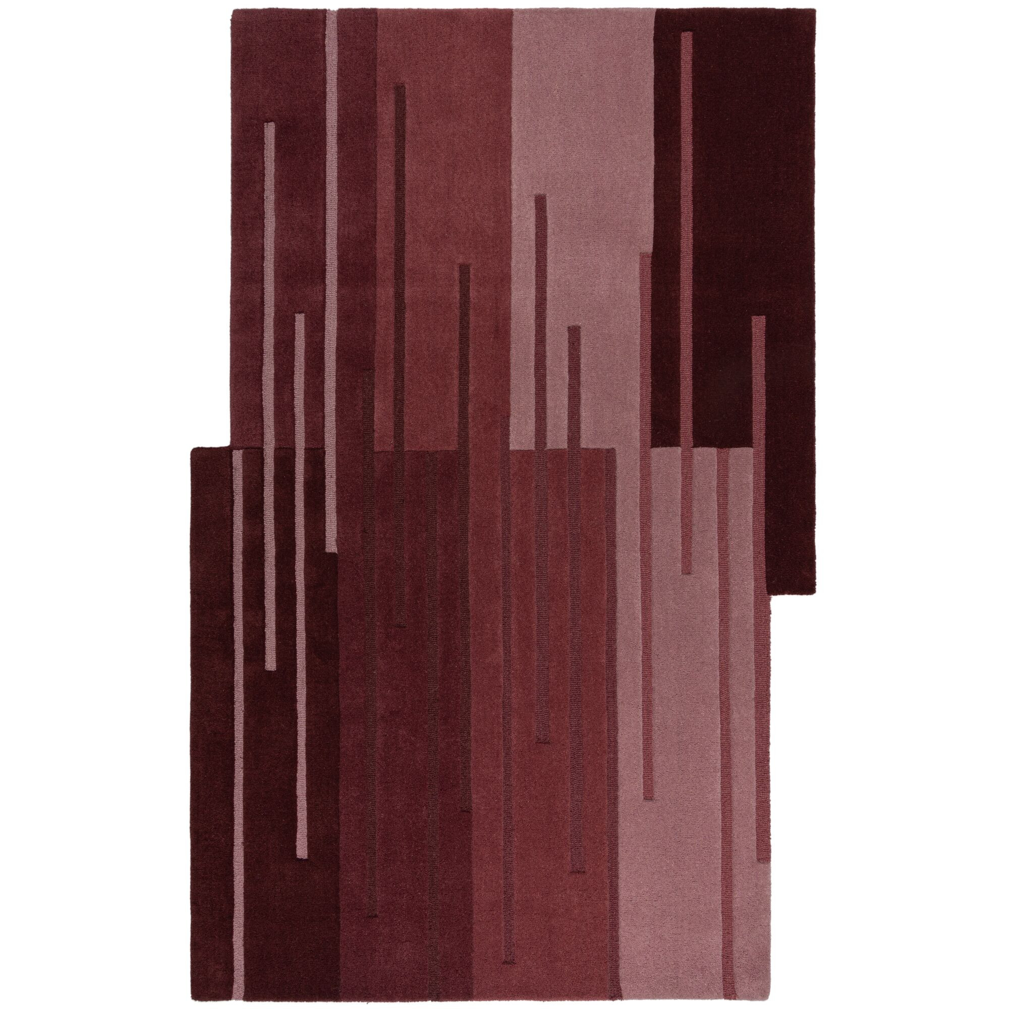 Flair Rugs, Ručne všívaný kusový koberec Abstract Split Ombre Red, 200x290, červená, chodba / predsieň