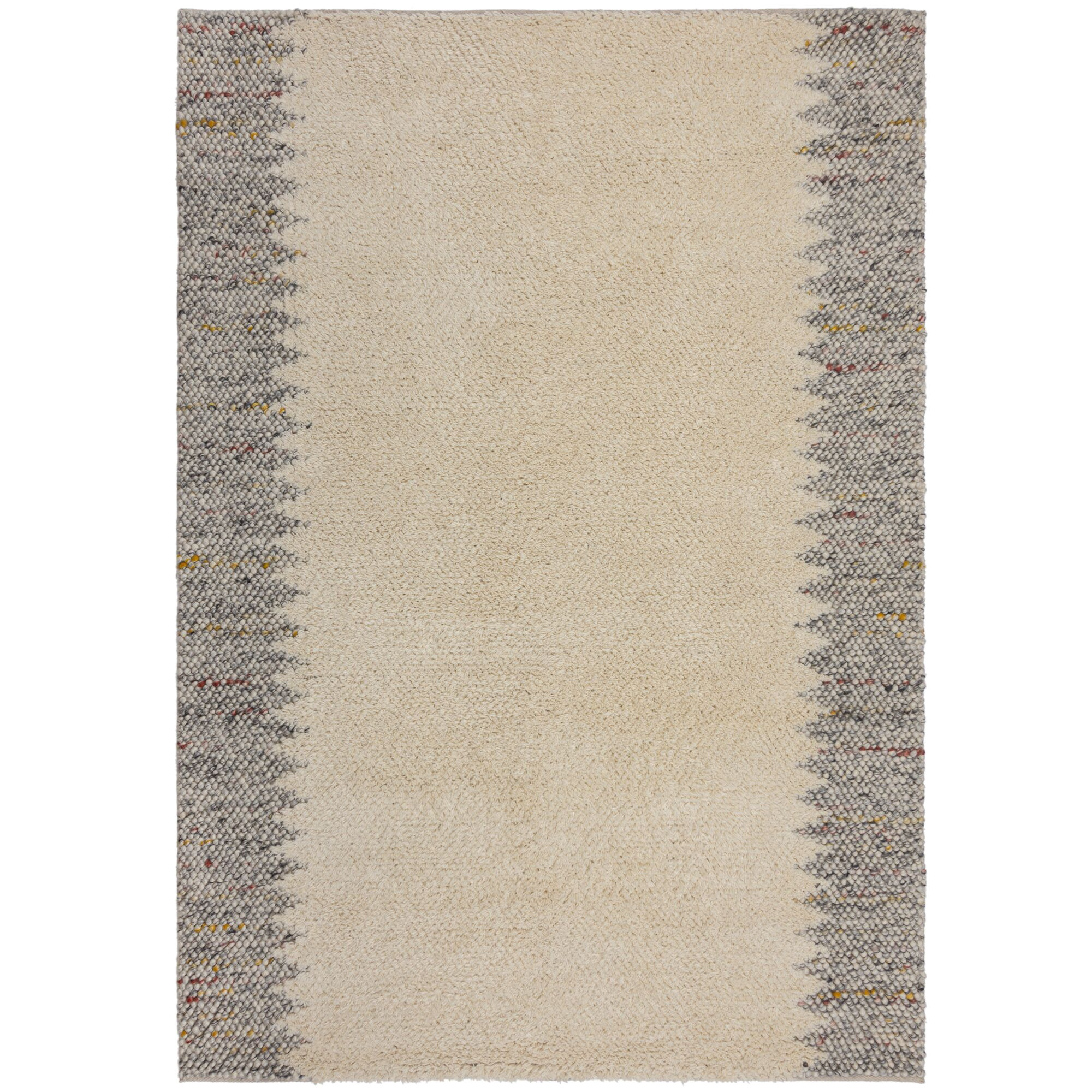 Flair Rugs, Ručne tkaný kusový koberec Minerals Border Black/White, 80x150, biela, chodba / predsieň
