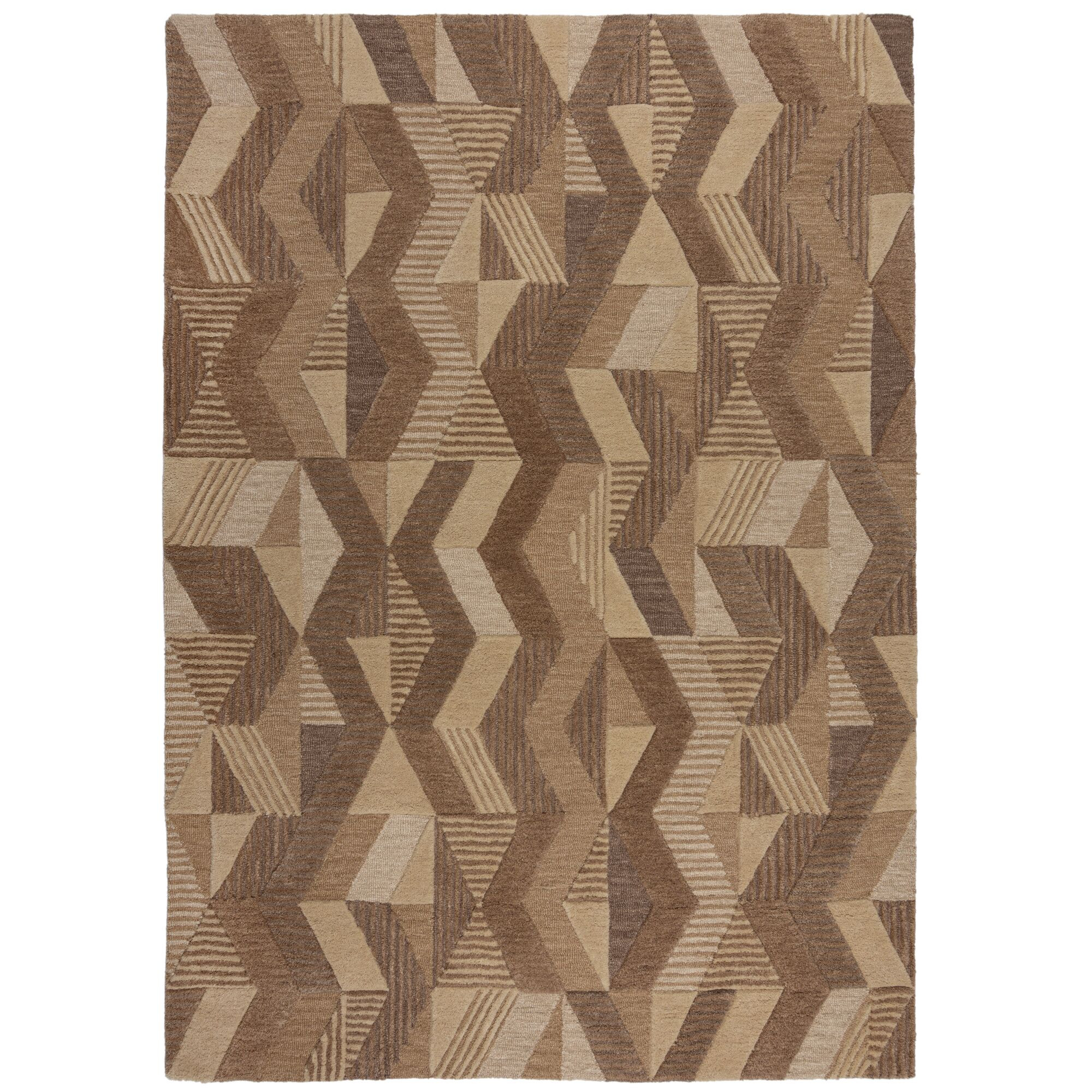Flair Rugs, Kusový koberec Moda Asher Natural, 120x170, hnedá, chodba / predsieň